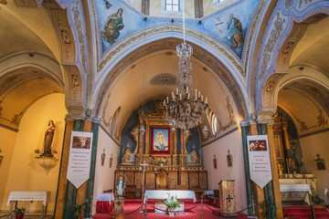 Interior of St. John the Baptist in Fira, Greece.

 - obrazy, fototapety, plakaty