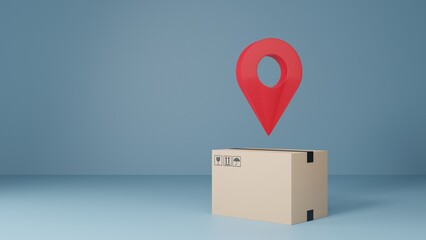 Cardboard boxes,cargo box,Parcel on white background.Concept for fast delivery service.delivery and shopping online concept.3D rendering illustration