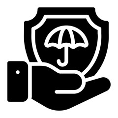 delivery insurance glyph icon