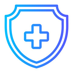 medical insurance gradient icon
