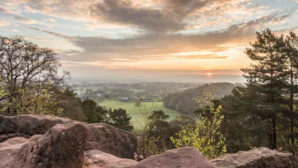 Fotobehang Cappuccino Sunrise over Alderley Edge, Cheshire  © Kurtis