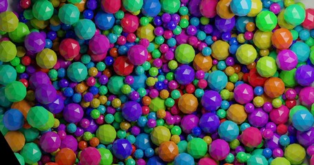 background of stone spheres made in 3D