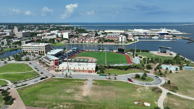 Baseball field Blue Wahoo Stadium in Pensacola, Florida