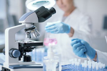 Scientists working in the medical laboratory
