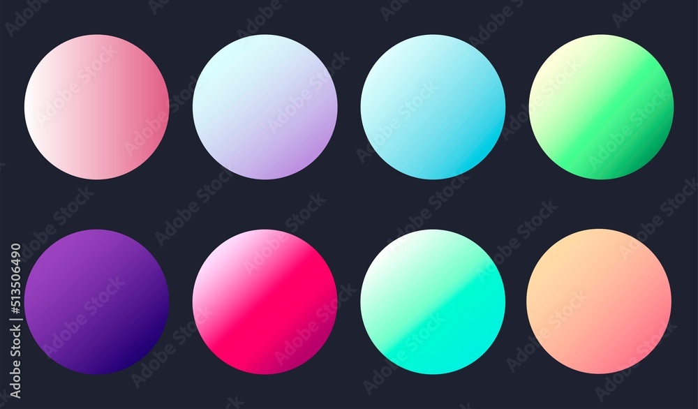 Aufkleber a set of gradient textures in soft gentle retro colors. blurry colors. background gradient for app d