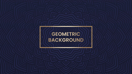 Luxury mandala background pattern. Decorative abstract ornament on navy blue background. Dark backdrop with symmetric texture for print, poster, cover, brochure, flyer, banner, business card. Vector.