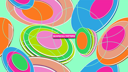seamless pattern  with colored circles