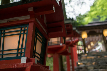 京都 貴船神社の灯籠