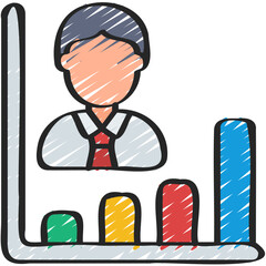 Employee Bar Chart Icon