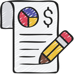 Write Financial Document Icon