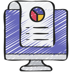 Computer Accounting Document Icon
