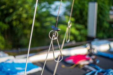 sailboat detail, shallow depth of field