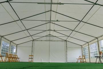 Large empty tent, tent for conference, wedding and party. © wolfhound911