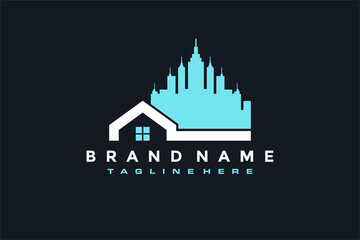 Fototapeta premium city building housing logo
