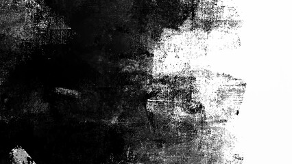 Black and white abstract grunge paint texture background.
