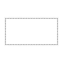 Rectangle shape dotted icon vector symbol for creative graphic design ui element in a pictogram illustration