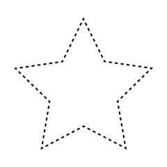 Star shape dotted icon vector symbol for creative graphic design ui element in a pictogram illustration