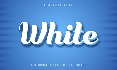 White 3D Text Style