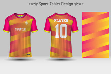 Football sport jersey mockup abstract geometric pattern t-shirt design