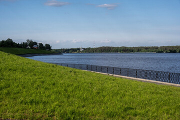 urban landscapes and sights of the city of Myshkin on a summer day