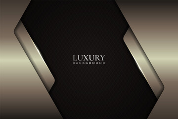 Luxury Abstract Background Modern Glossy Diagonal Overlap Golden Brown Metallic