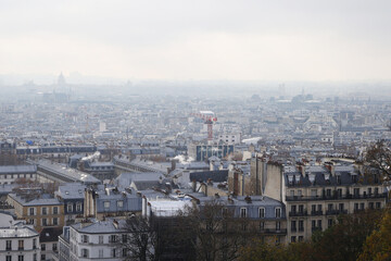 Panorama of Paris from Montpmartre hill