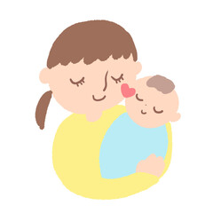 お母さんと赤ちゃんのイラスト