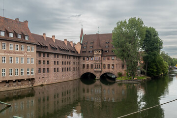 Fototapeta na wymiar Holy Spirit Hospital, Nuremberg, Germany 