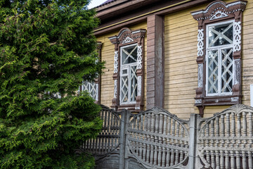 urban landscapes and sights of the city of Myshkin on a summer day