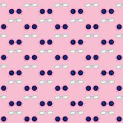 sunglasses in the vintage style of the 70s. Seamless pattern. For printing, design, websites, optics stores