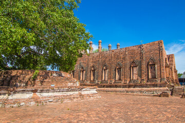 Phra Nakorn Si Ayutthaya,Thailand on May 27,2020:Ubosot(ordination hall) of Wat Kudi Dao in...