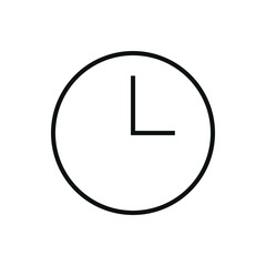 Editable clock line icon. Vector illustration isolated on white background. using for website or mobile app