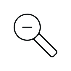 Editable magnifying search zoom out line icon. Vector illustration isolated on white background. using for website or mobile app