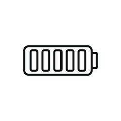 Editable full battery line icon. Vector illustration isolated on white background. using for website or mobile app