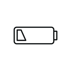 Editable low battery line icon. Vector illustration isolated on white background. using for website or mobile app