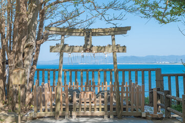 志賀海神社の遥拝所と亀石