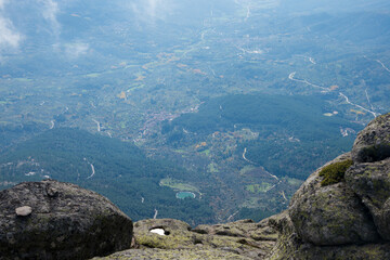 Aerial view of a valley at Gredos park