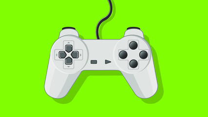 Retro classic game controller with colorful background © Faisal