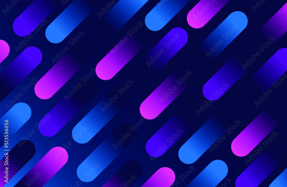 Wall mural modern geometric diagonal rounded lines abstract background. creative composition for web and print.