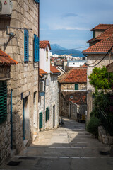 Charming Varoš neighbourhood on the slopes of Marjan Hill, Split, Croatia - obrazy, fototapety, plakaty