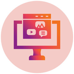 Fototapeta premium Digital Marketing Icon