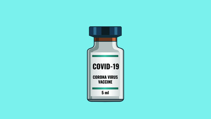 Coronavirus vaccine icon simple flat vector illustration