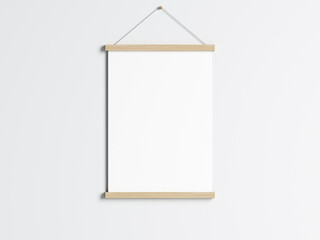 Poster mockup in minimalist style, 3d render