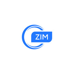 ZIM letter design for logo and icon.ZIM typography for technology, business and real estate brand.ZIM monogram logo.vector illustration. - obrazy, fototapety, plakaty