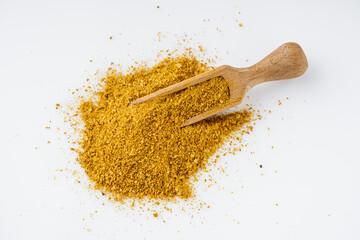 svanetian salt on a white acrylic background