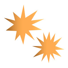 3D golden realistic star isolated on white background. Festive holiday icon. Celebration concept, metallic gold shape. Invitation mock up