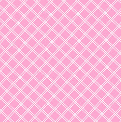pink square background with beautiful contrasting white lines, tablecloth pattern, clothing pattern, template, illustration, vector