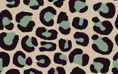 Abstract modern leopard seamless pattern. Animals trendy background. Color decorative vector stock illustration for print, card, postcard, fabric, textile. Modern ornament of stylized skin