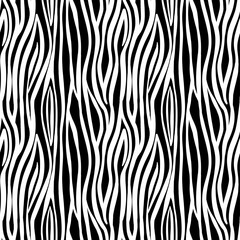 Abstract modern zebra seamless pattern. Animals trendy background. White and black decorative vector stock illustration for print, card, postcard, fabric, textile. Modern ornament of stylized skin