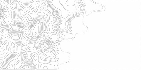 Topography map background. White wave paper curved reliefs abstract background. Vector contour topographic map background. Conditional geography scheme and the terrain path. paper texture design .
